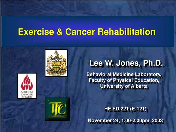 exercise cancer rehabilitation