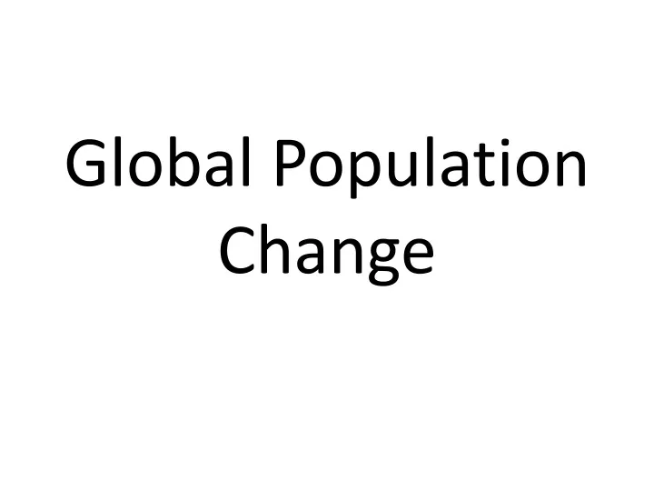 global population change