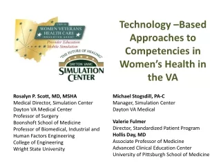 Technology –Based Approaches to Competencies in Women’s Health in the VA