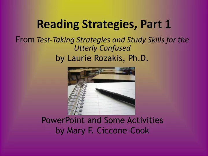 reading strategies part 1