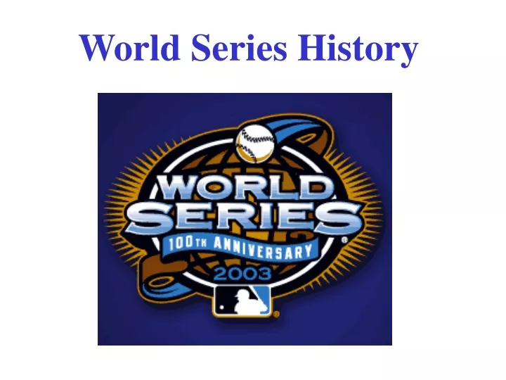 world series history