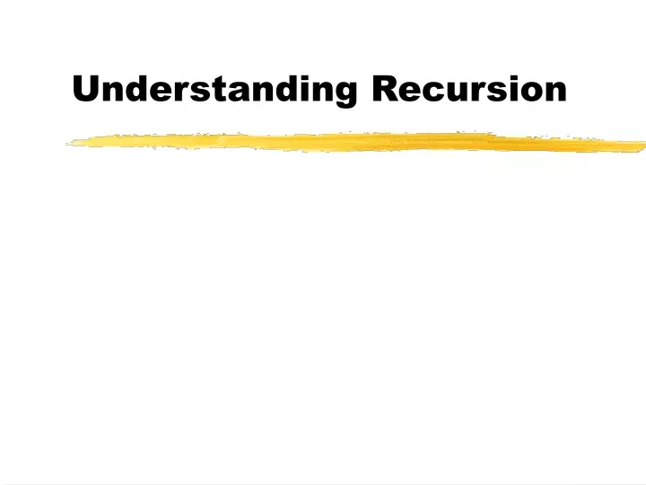 understanding recursion