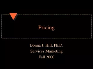 Pricing