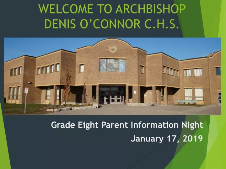 grade eight parent information night january 17 2019