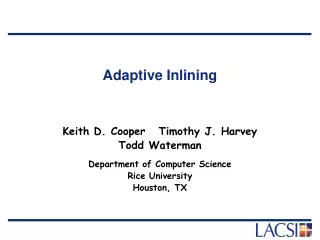 Adaptive Inlining