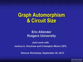 Graph Automorphism  &amp; Circuit Size