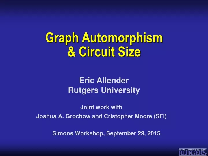 graph automorphism circuit size