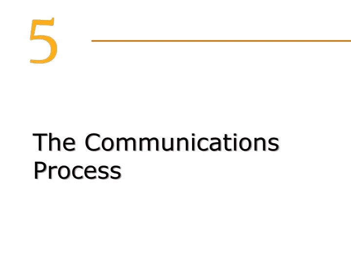 the communications process