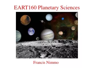 EART160 Planetary Sciences