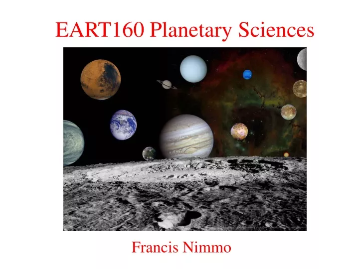 eart160 planetary sciences