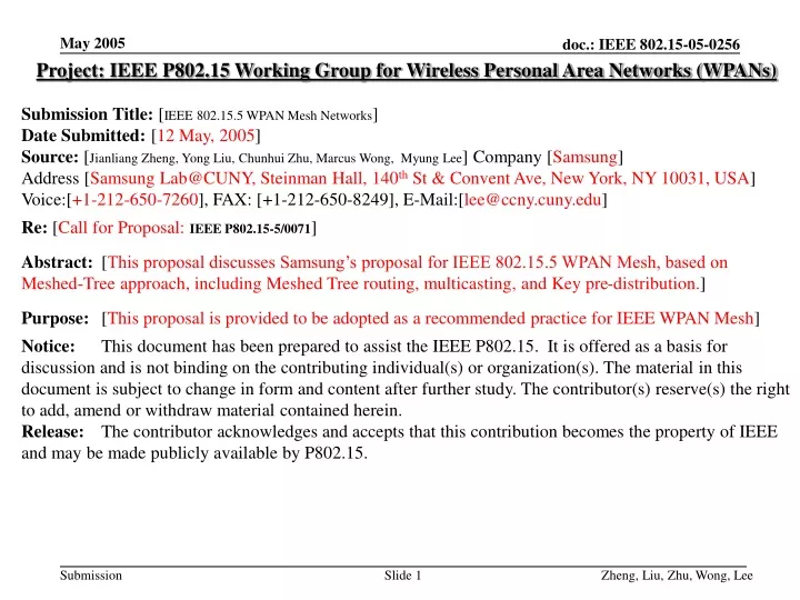 project ieee p802 15 working group for wireless