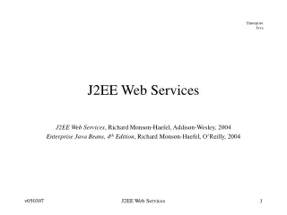J2EE Web Services