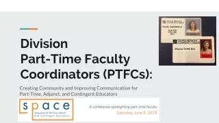 Division  Part-Time Faculty Coordinators (PTFCs):