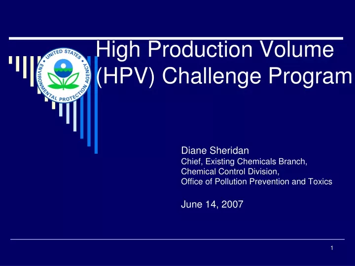 high production volume hpv challenge program