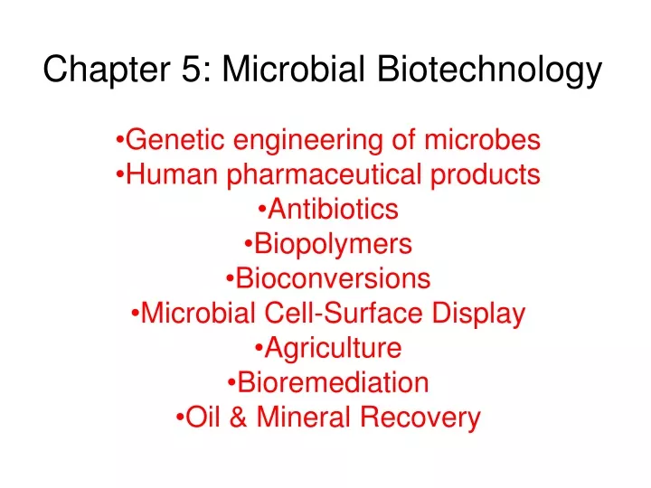 chapter 5 microbial biotechnology