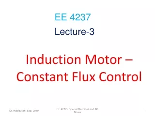 Induction Motor – Constant Flux Control