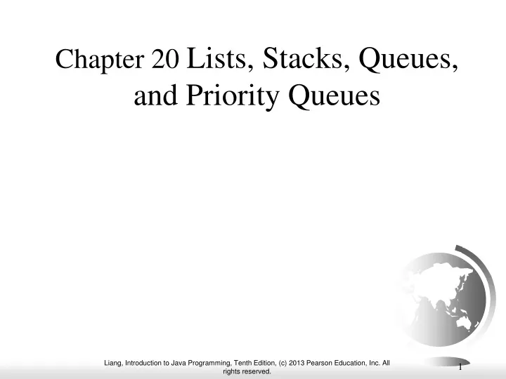 chapter 20 lists stacks queues and priority queues
