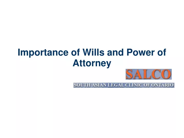 importance of wills and power of attorney
