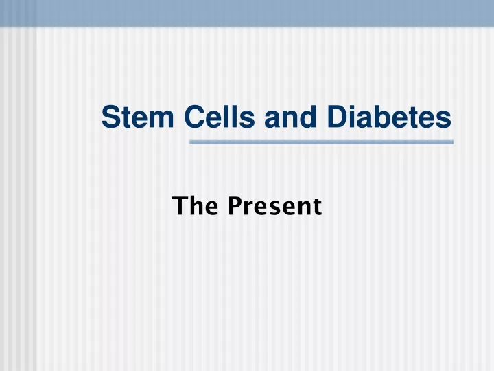 stem cells and diabetes