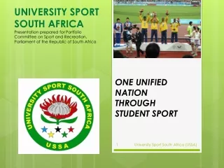 ONE UNIFIED NATION THROUGH STUDENT SPORT