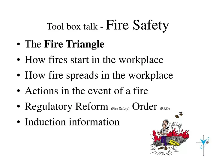 tool box talk fire safety