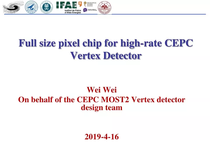 full size pixel chip for high rate cepc vertex detector