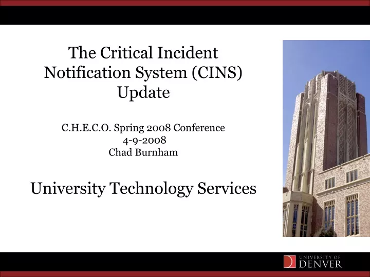 the critical incident notification system cins