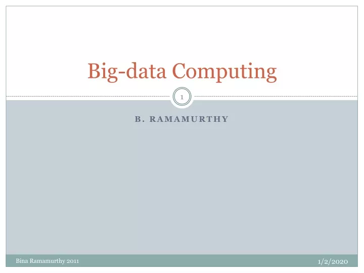 big data computing