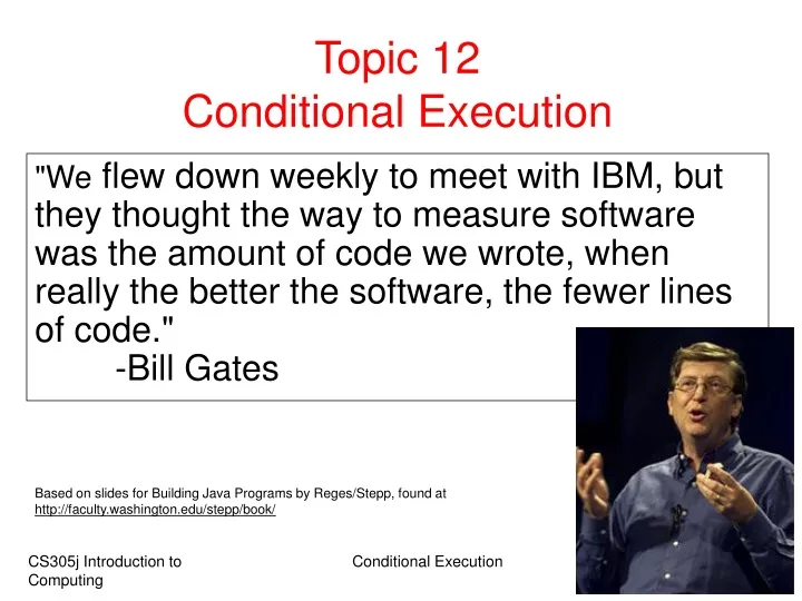 topic 12 conditional execution