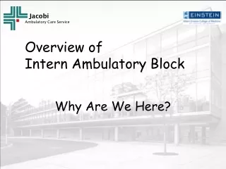 Overview of  Intern Ambulatory Block