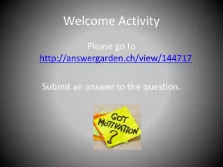 Welcome Activity