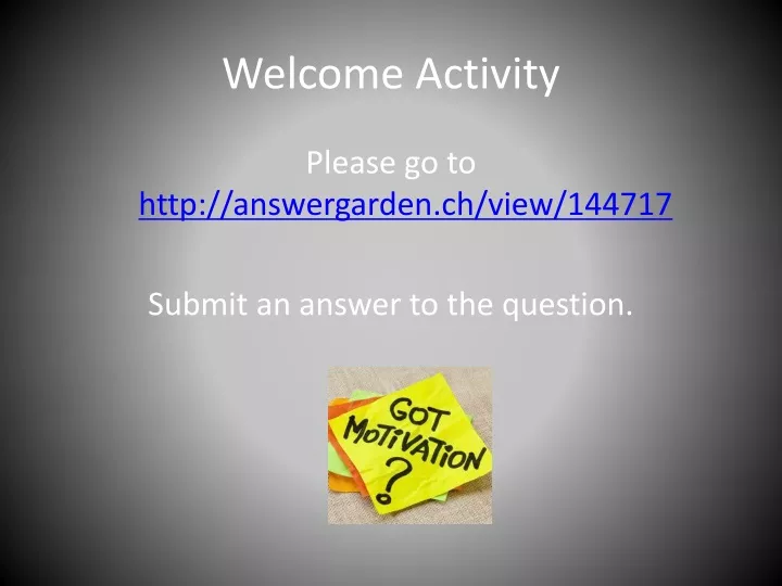 welcome activity