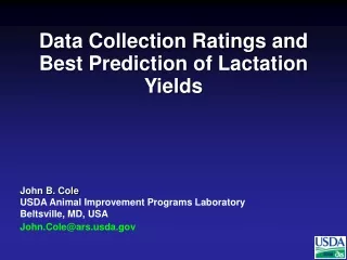 Data Collection Ratings and Best Prediction of Lactation Yields
