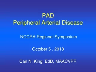 PAD Peripheral Arterial Disease