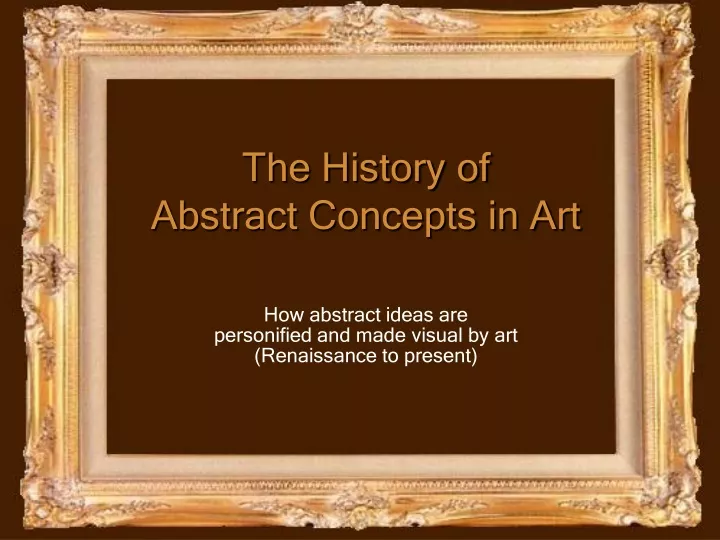 the history of abstract concepts in art