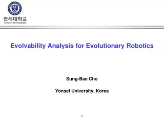 Evolvability Analysis for Evolutionary Robotics