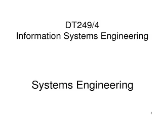 DT249/4  Information Systems Engineering