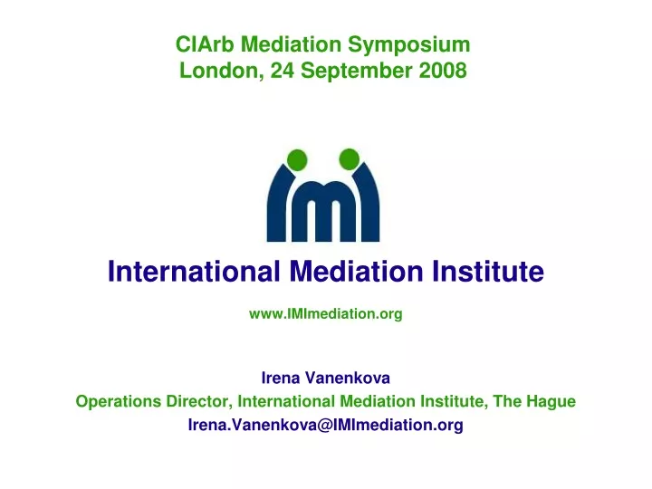 ciarb mediation symposium london 24 september 2008