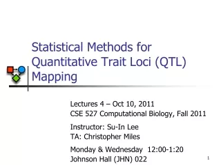 Statistical Methods for Quantitative Trait Loci (QTL) Mapping