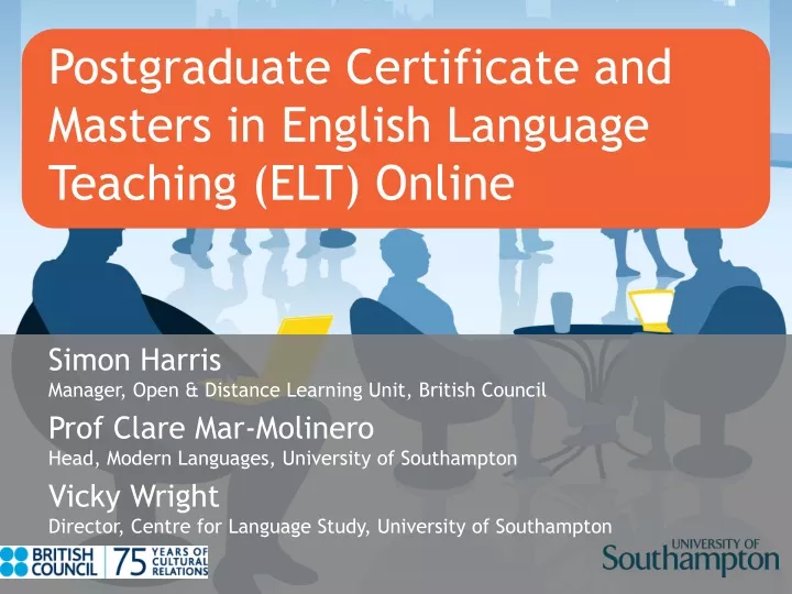 postgraduate certificate and masters in english language teaching elt online