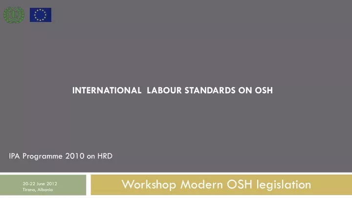 international labour standards on osh