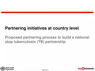 Partnering initiatives at country level