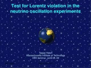 Test for Lorentz violation in the neutrino oscillation experiments