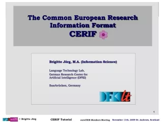 The Common European Research Information Format  CERIF