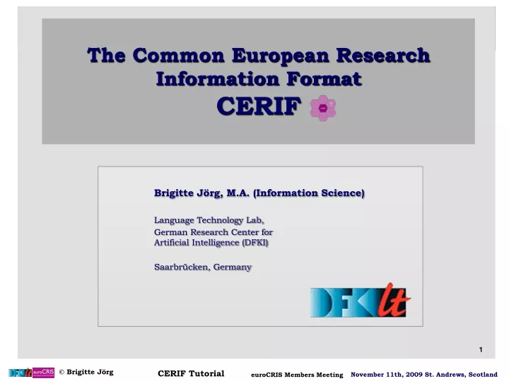the common european research information format cerif