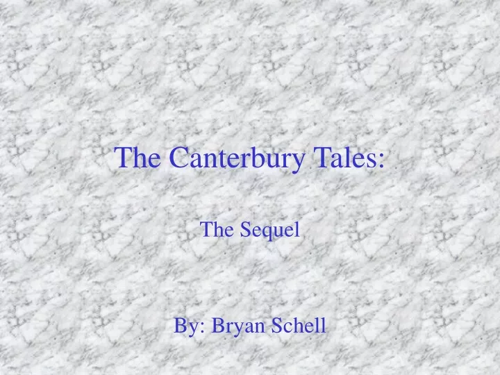 the canterbury tales