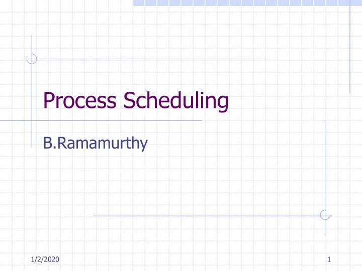 process scheduling