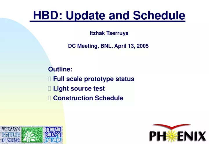 hbd update and schedule