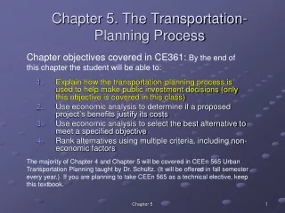 Chapter 5. The Transportation-Planning Process