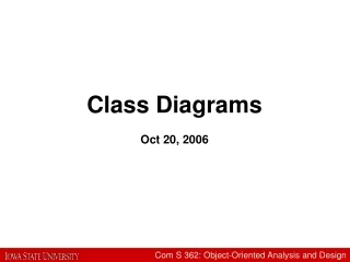 Class Diagrams  Oct 20, 2006